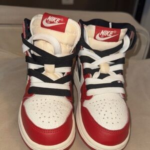 Jordan 1 Lost and Found Kids Red, White & Black High-Top Sneakers